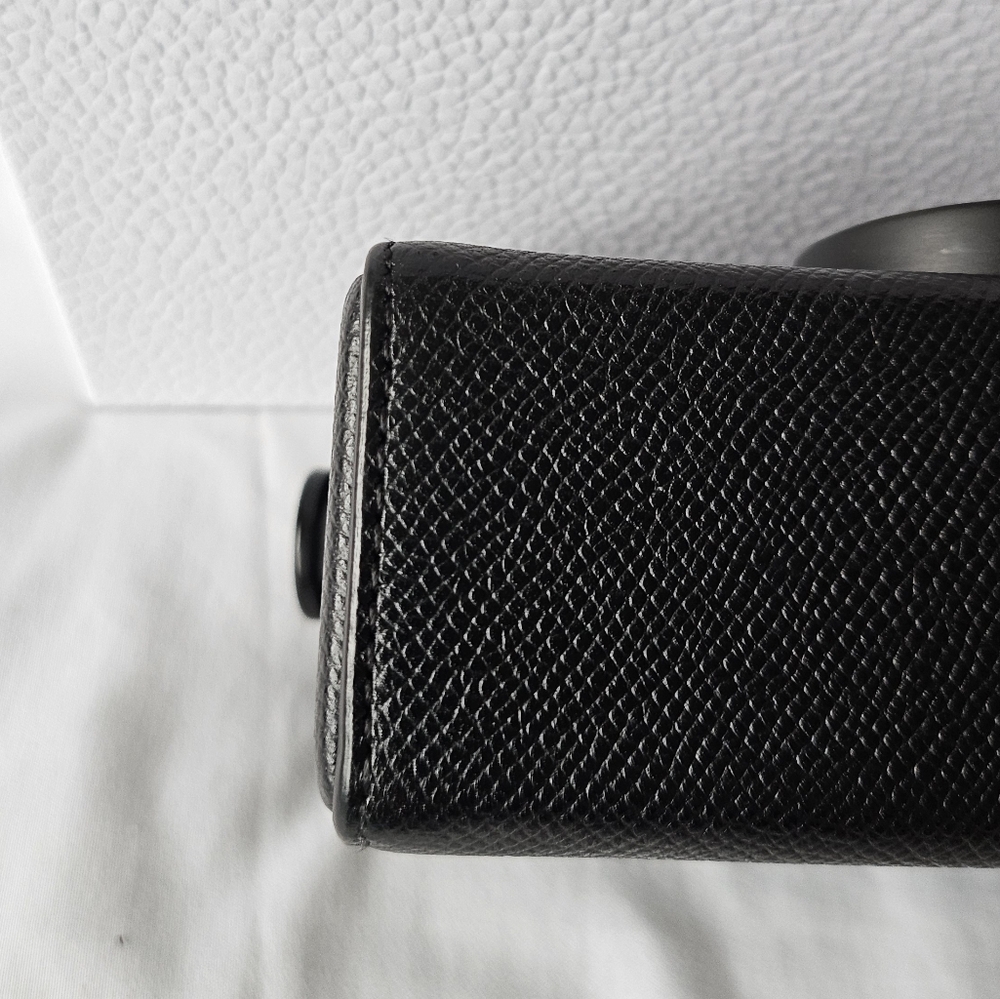 AUTH CHRISTIAN DIOR Montaigne Box Black Grained Calf Leather Bag - Picture 11 of 14